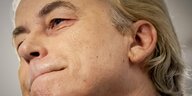 Geert Wilders mit zusammengekniffenem Mund
