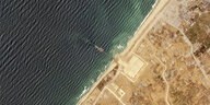 Satelliten-Bild von einer Anlegestelle im Gaza-Streifen.
