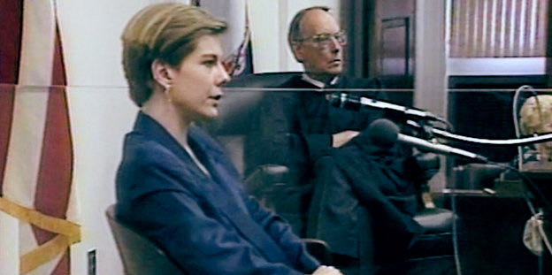 Elizabeth Haysom im Gerichtssaal in Virginia 1990