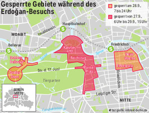 Kartenausschnitt von Berlin Mitte