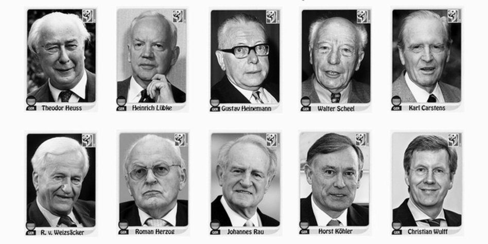 35++ Bundespraesidenten liste mit bild , die wahrheit Sämtliche Sammelbilder der Bundespräsidenten taz.de