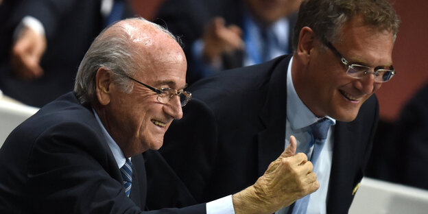 Die Fifa-Funktionäre Joseph Blatter und Jérôme Valcke