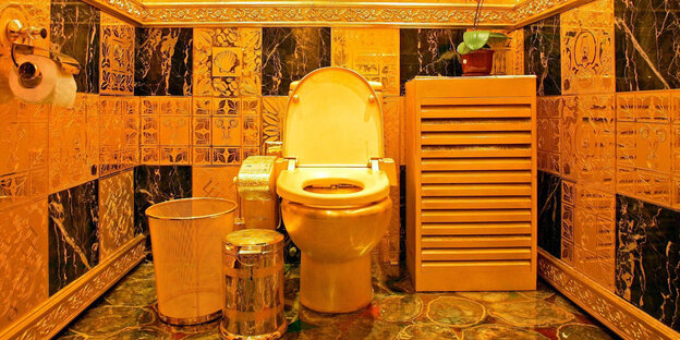 Ein Badezimmer aus Gold in Hongkong