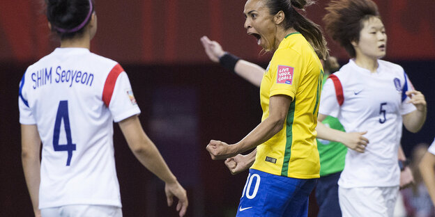 Marta im Spiel gegen Südkorea