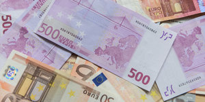 50- und 500-Euroscheine