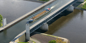 Die Trogbrücke bei Magdeburg
