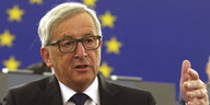 120.000 Menschen auf der Flucht: EU-Kommissionspräsident Juncker stellt den Plan zur Verteilung auf die Mitgliedsstaaten vor. Eric Bonse - juncker_14305779