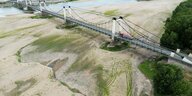 Ausgetrocknetes Flussbett der Loire