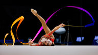 Gymnastin Darja Varfolomeev bei der Deutschen Meisterschaft in Düsseldorf