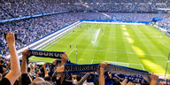 Fans mit Schals im HSV-Stadion