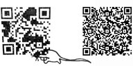 Ein durch ene gezeichnete Maus kaputtgemacher QR-Code und ein richtiger QR-Code nebeneinander in einem Bild