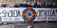 Zeichen der Solidariät in Halle für "Palestinians & Jews for Peace"