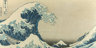 Gemälde einer Welle - Katsushika Hokusais „Große Welle vor Kanagawa“