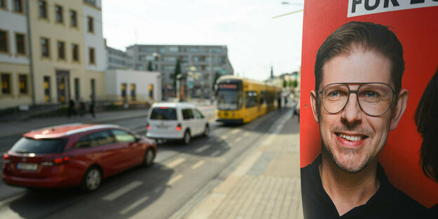 Wahlplakat des angegriffenen SPD-Politikers Matthias Ecke