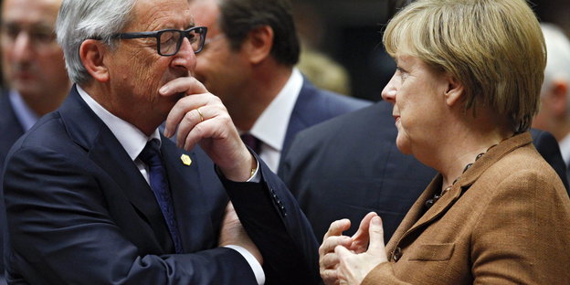 Jean-Claude Juncker und Angela Merkel