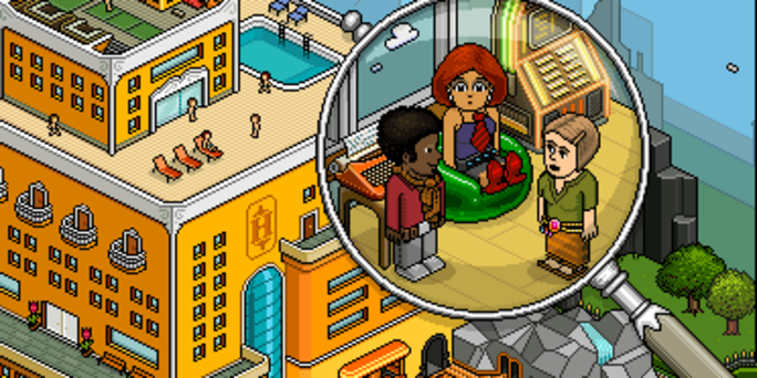 WebSpiel "Habbo Hotel" Virtuelle Absteige überfallen