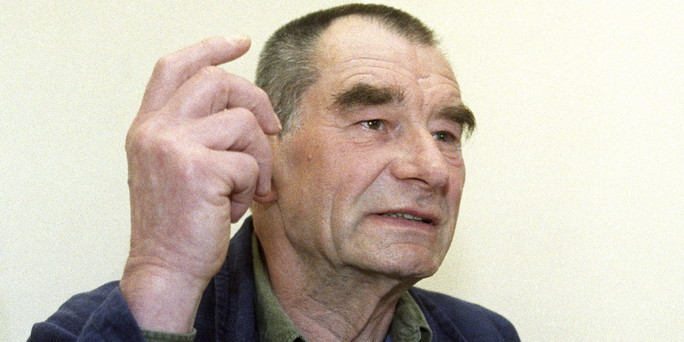 Otto Muehl, 1998 auf einer Pressekonferenz in Wien.