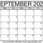 September Calendar