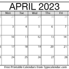 April 2023 Calendars