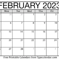 February Calendar 