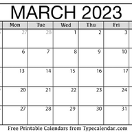 March2023 Calendar 