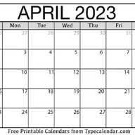 April 2023 Calendars 