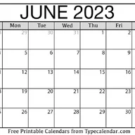 June 2023 Calendar 