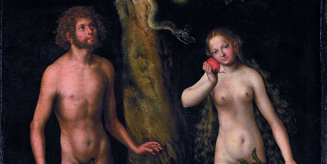 Ausschnitt des Gemäldes „Adam und Eva“ von Lucas Cranach des Älteren