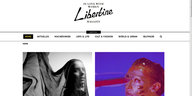 Screenshot der Homepage von Libertine