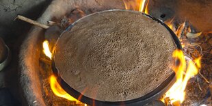 Injera, ein äthiopisches Nationalgericht