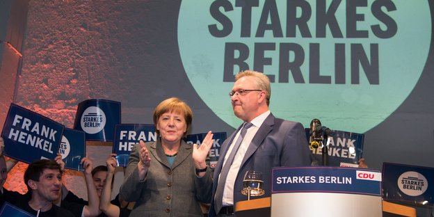 Henkel und Kanzlerin Merkel
