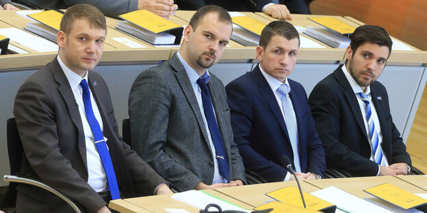 Vier Abgeordnete der AfD sitzen im Landtag von Sachsen-Anhalt