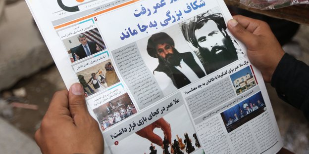 Titelseite einer afghanischen Lokalzeitung
