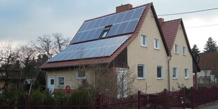 Haus mit Solarzellen