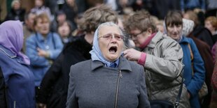 Demonstration pro-russischer Unterstützer am 5. Mai 2014 in Odessa