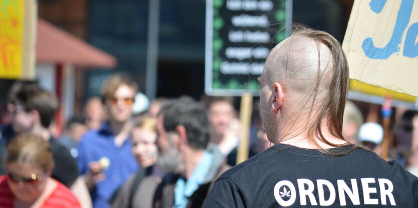 Ordner T-Shirt mit Hanfblatt im O