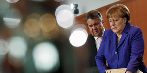 Sigmar Gabriel und Angela Merkel