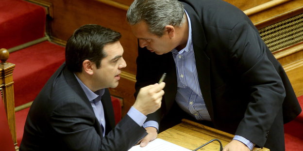 Ministerpräsident Tsipras im Parlament