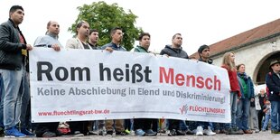 Protest gegen Diskriminierung von Roma