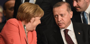 Merkel und Erdogan im Gespräch
