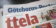 Zwei schwedische Zeitungen übereinander