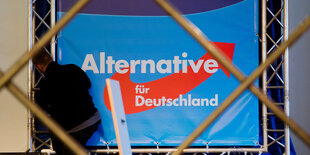 Ein Banner der Alternative für Deutschland