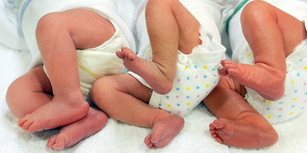 Drei Neugeborene