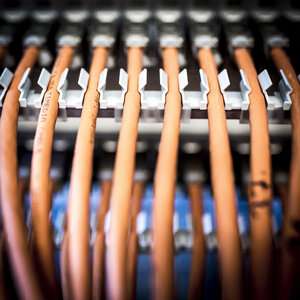 Kabel an einem Server Kabel an einem Server