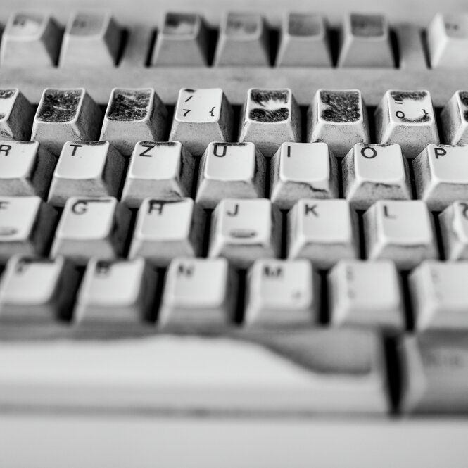 Eine verschmierte Tastatur