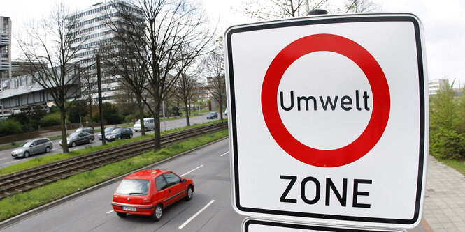 Ein Schild mit der Aufschrift Umweltzone