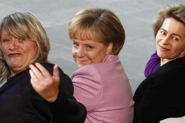 Alice Schwarzer, Angela Merkel und Ursula von der Leyen