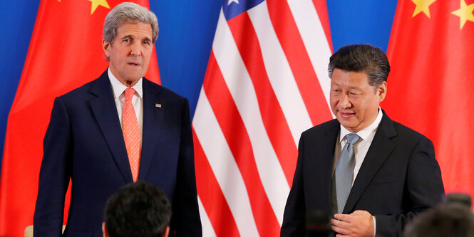 US-Außenminister John Kerry und Chinas Präsident Xi Jinping