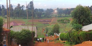 Ein Panorama über die Stadt Butembo im Ostkongo