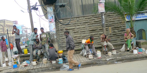 Obdachlose und Flüchtlinge in Äthiopien